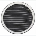 Youngs Stoneware Snack Platter, Black & White 20202